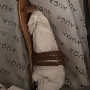 Aqua Slay- Tan Leather Sandals